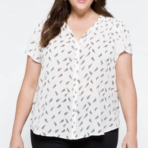 Linnette Split Neck Smocked Blouse